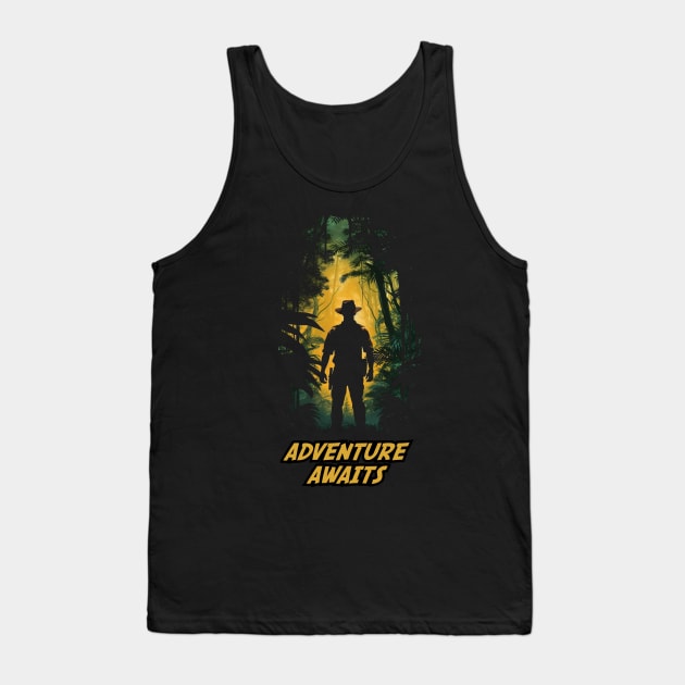 Adventure Awaits - Explorer - Silhouette - Indy Tank Top by Fenay-Designs